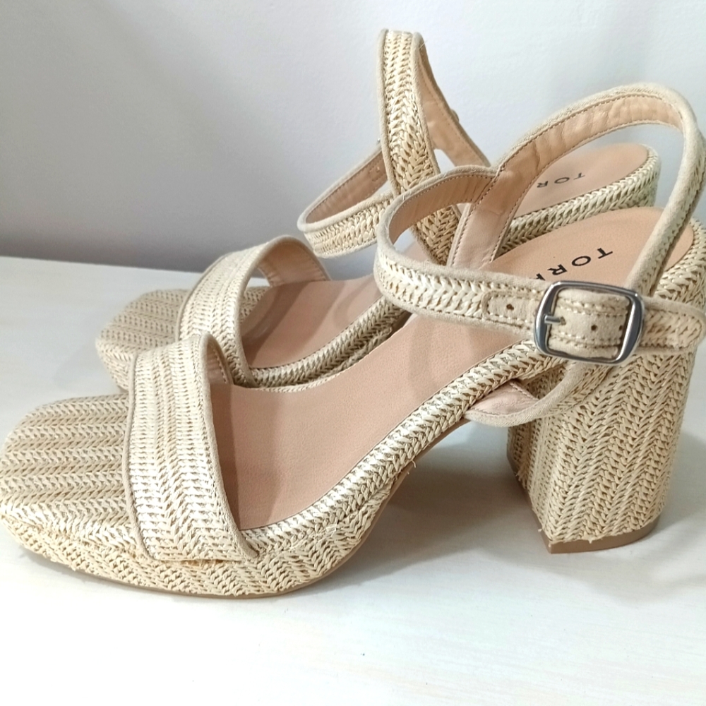 Torrid Cream Woven Sandals